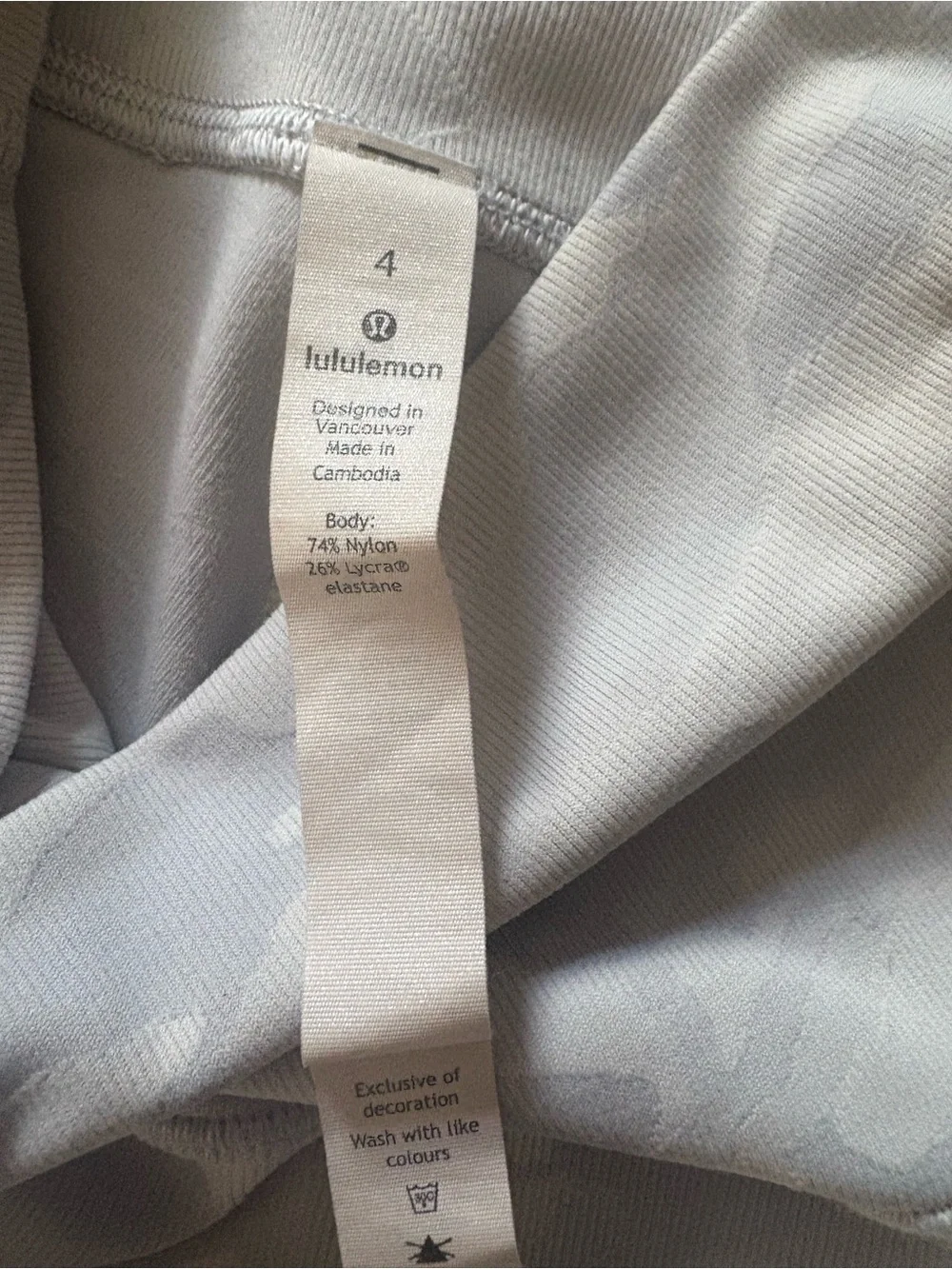 lululemon Light Gray Camouflage Leggings